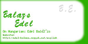balazs edel business card